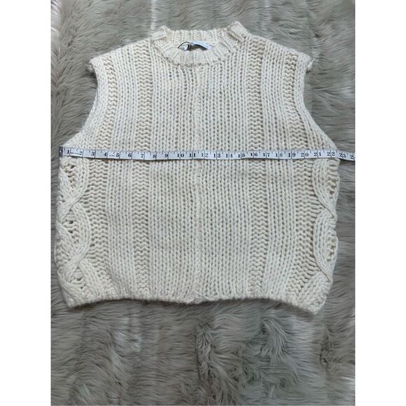 NWT Zara chunky knit wool blend sweater vest Medium - Picture 7 of 7